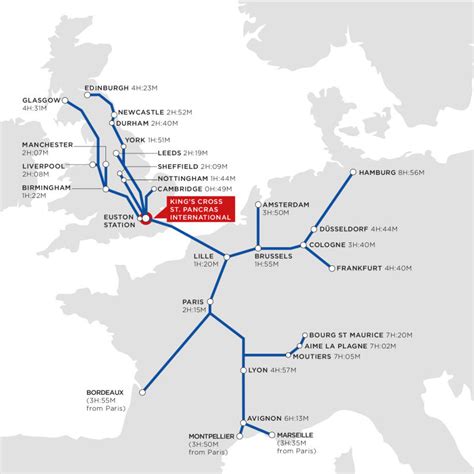 eurostar routes from st pancras